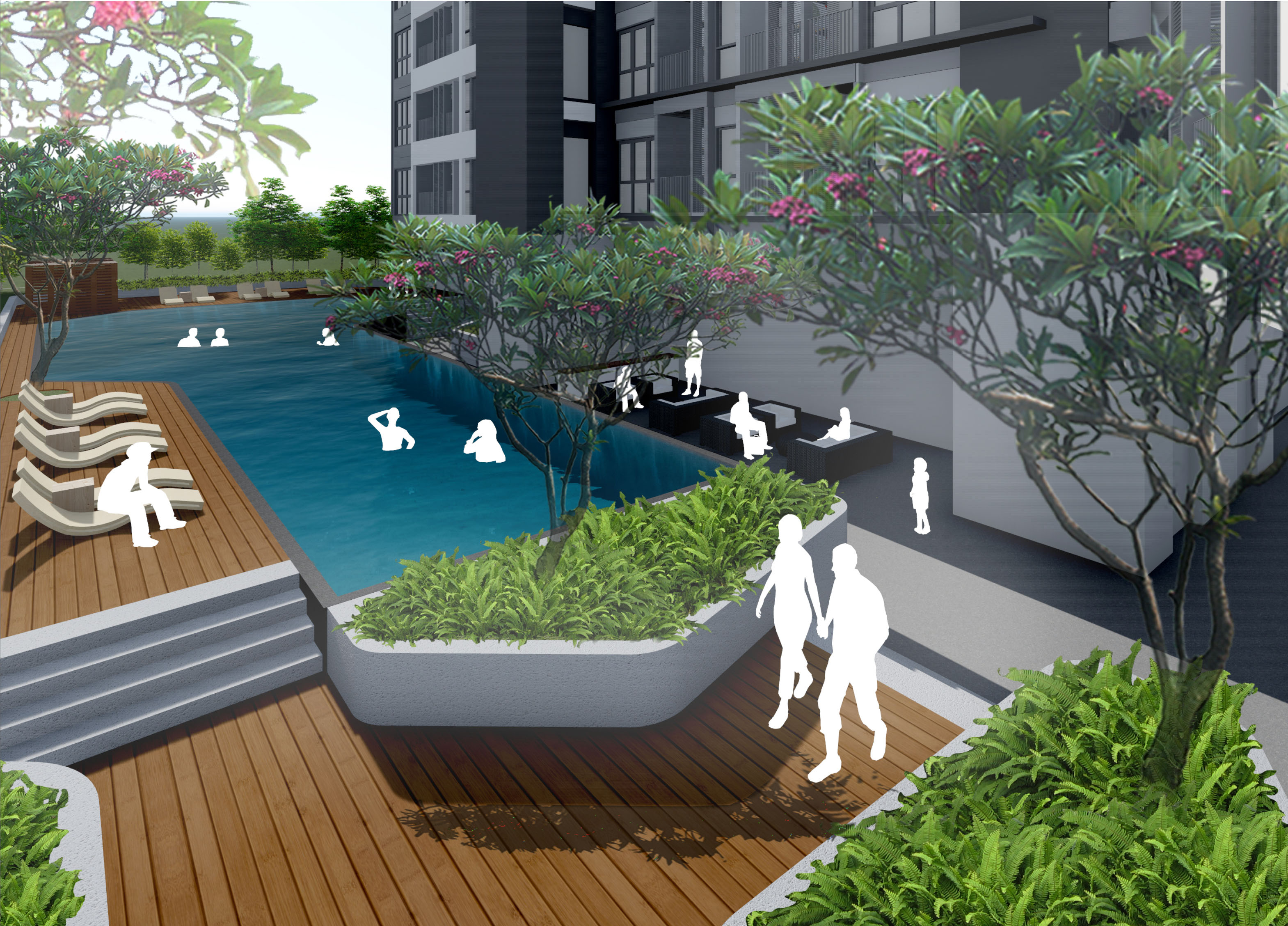 Pool Terrace - 3D model