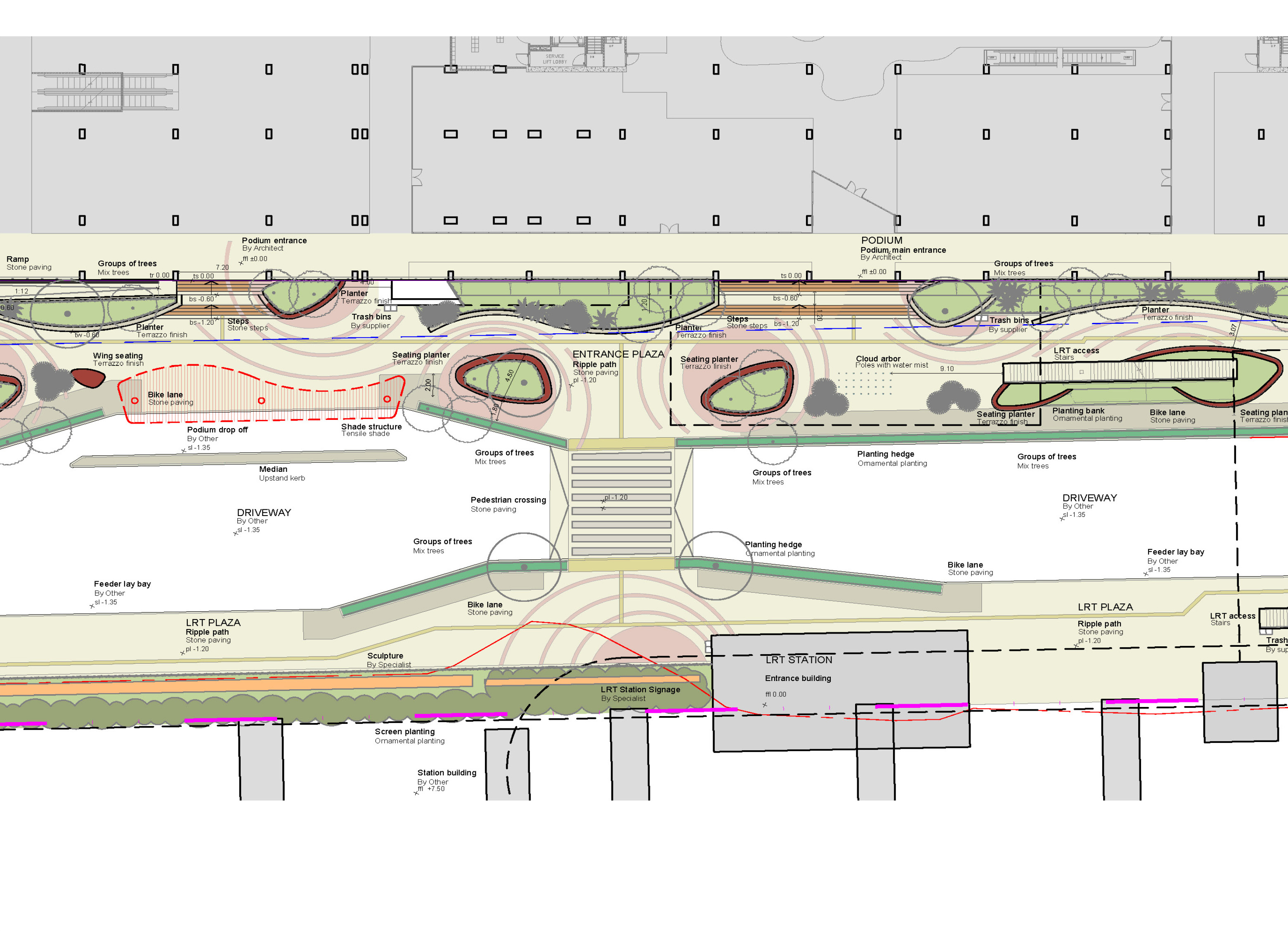 Detail - landscape layout center
